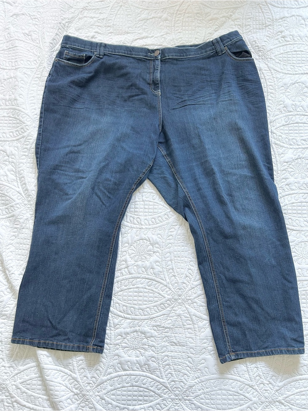 Women's Dark Blue Stretch Jeans 4/5x - Classic Comfort Lots of Stretch